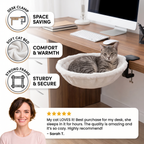 Premium Hanging Cat Hammock for Desks & Shelves