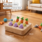 Interactive Vegetable Garden Treat Toy – Hide & Seek Snuffle Puzzle with Squeaky Veggies