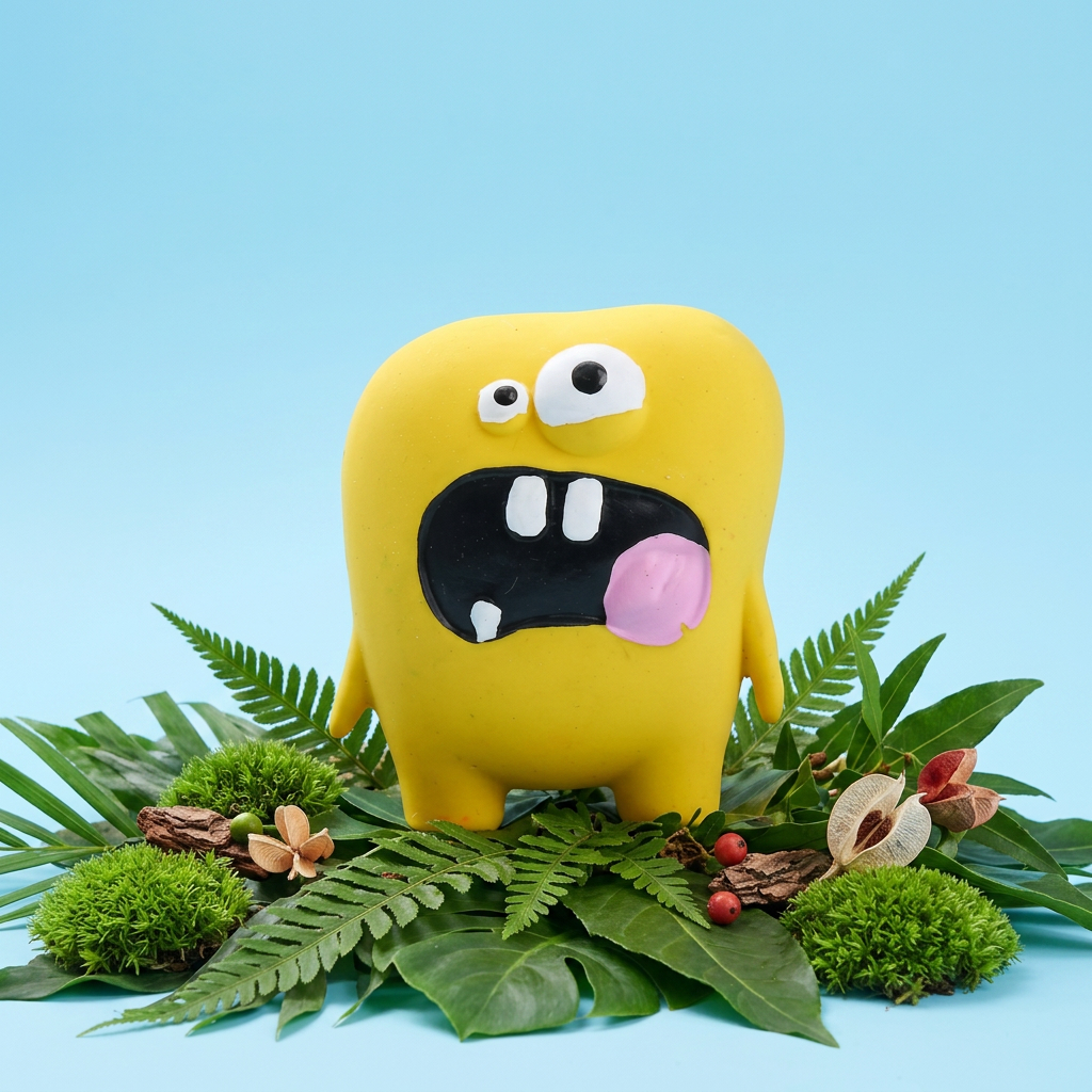 Durable Natural Monster Latex Dental Squeaky Dog Toy