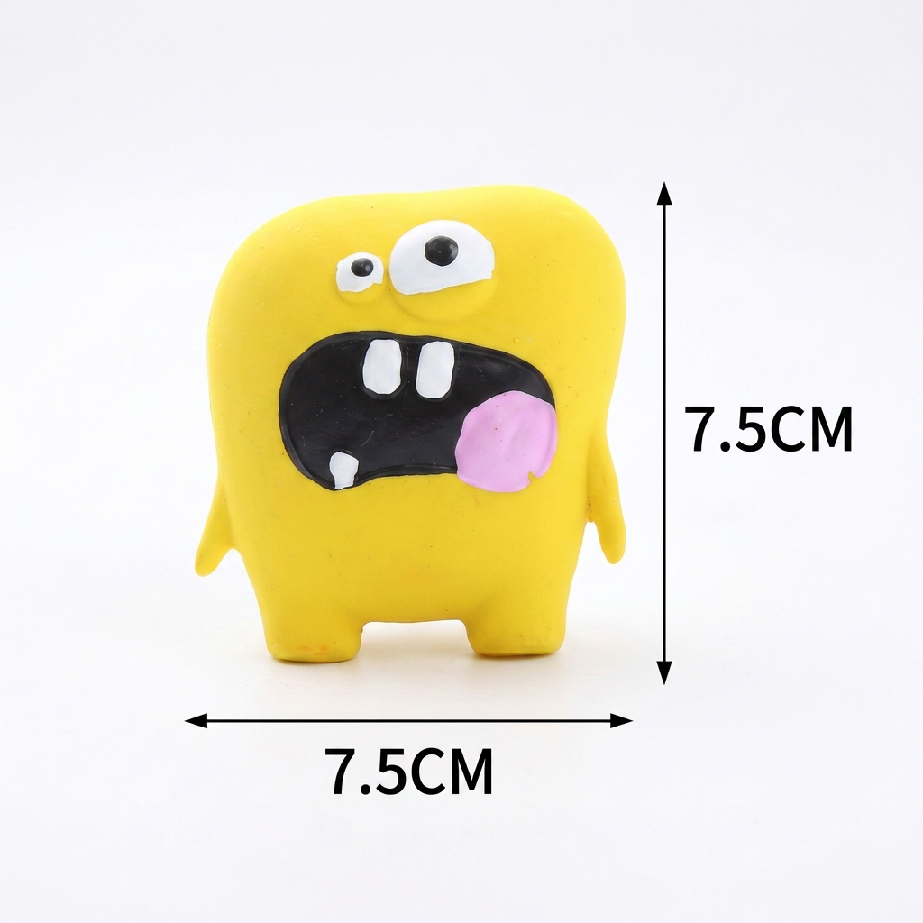 Durable Natural Monster Latex Dental Squeaky Dog Toy