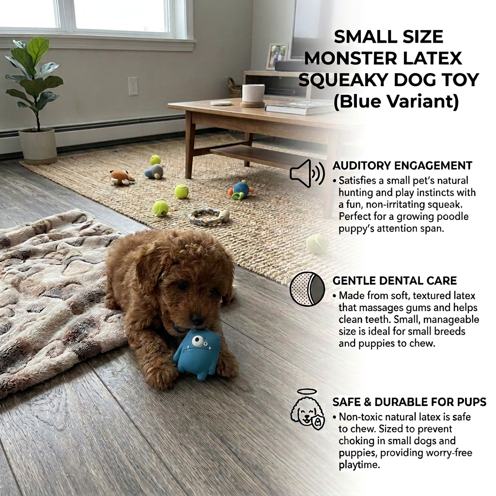 Durable Natural Monster Latex Dental Squeaky Dog Toy