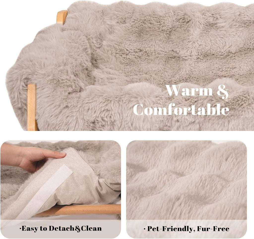 Luxury Elevated Solid Wood Pet Couch Bed