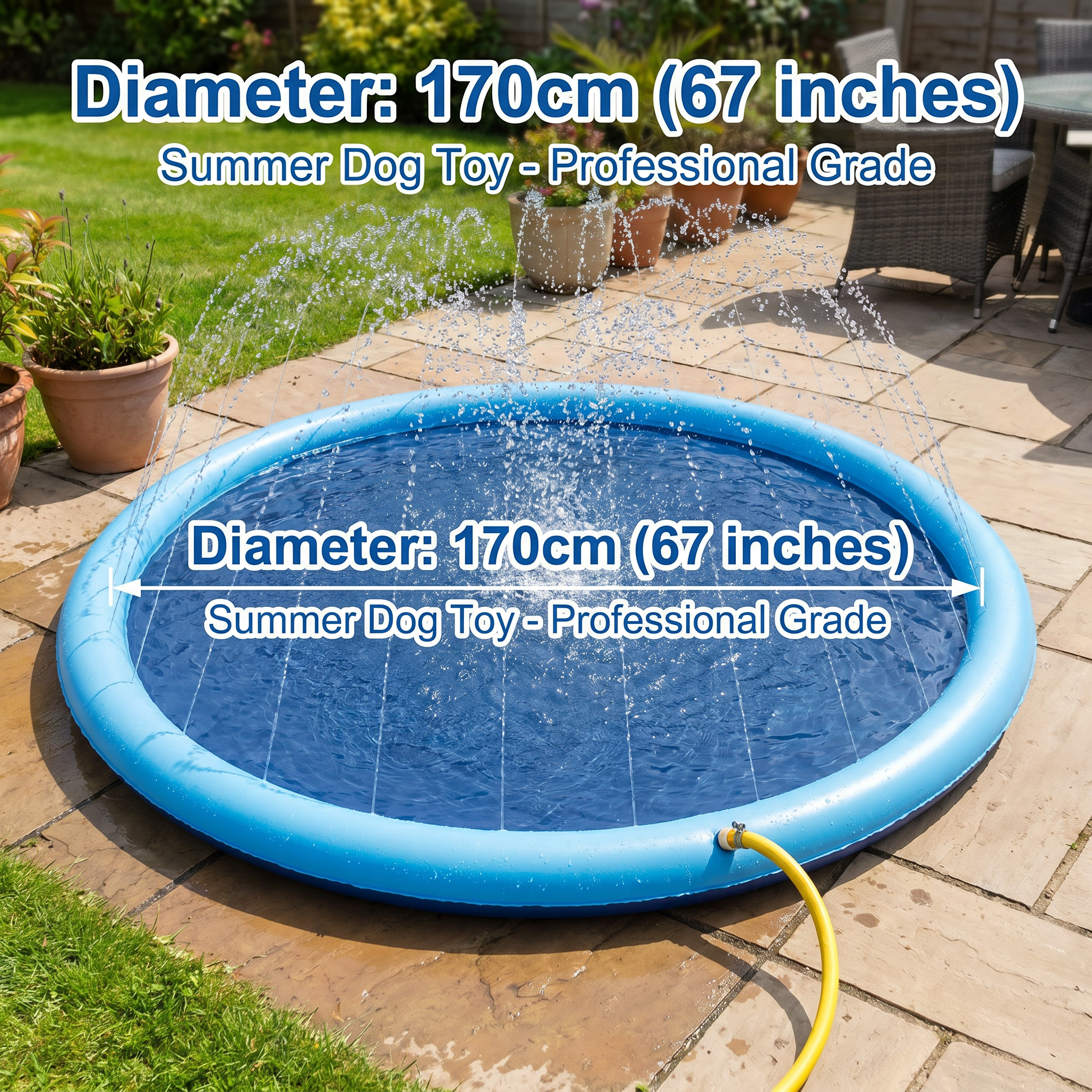 Durable Dog Fountain Splash Pad  - Summer Toy