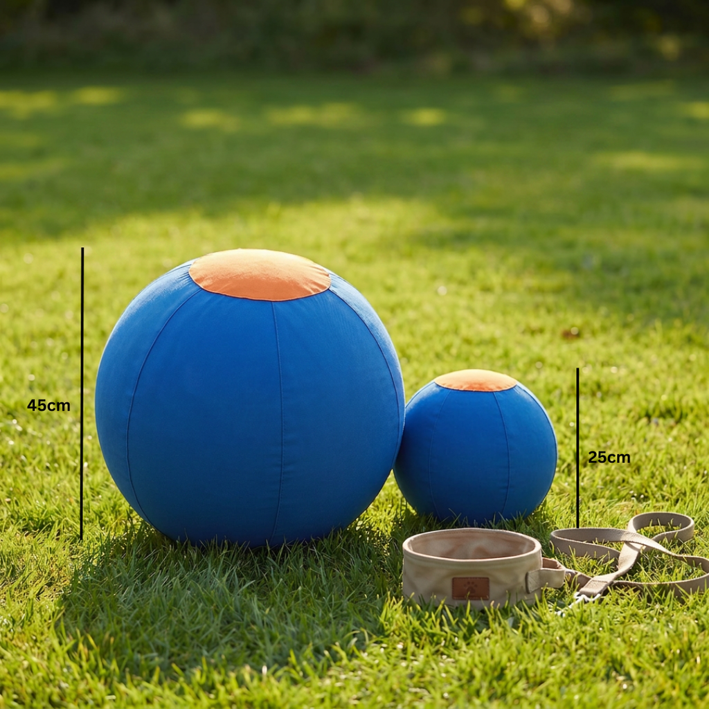 Durable training ball with cover for dogs