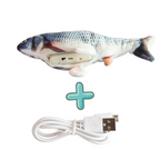 Interactive wriggly fish dog toy