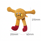 Crinkle Waffle Cat Toy with Catnip Pocket and Squeaky Sound