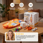 Automatic Hanging Cat Toy with Feather Teasers & Sound