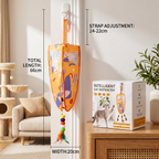 Automatic Hanging Cat Toy with Feather Teasers & Sound