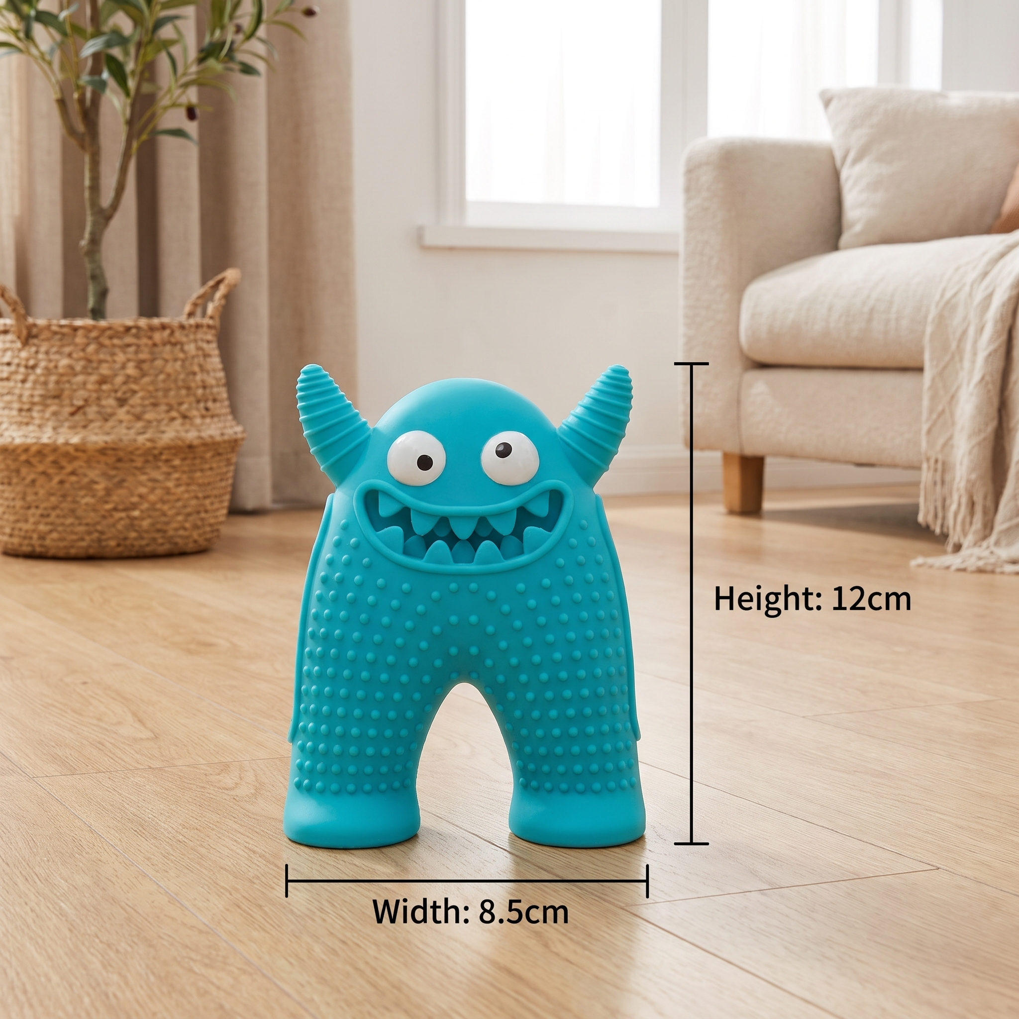 Durable Dog Dental Chew Toy – Tooth Cleaning Monster in Dog Colors