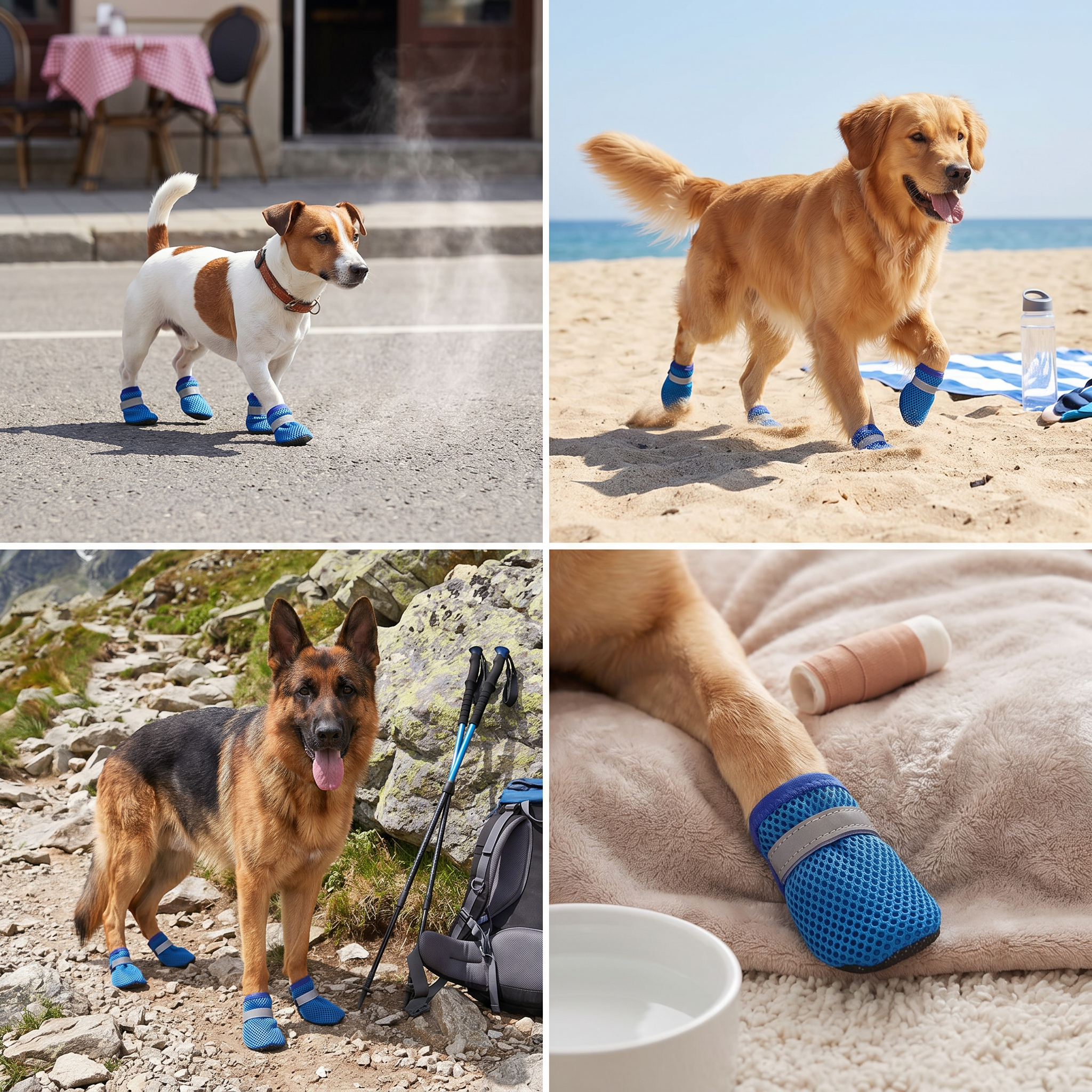 Breathable Mesh Dog Shoes for Hot Days – Soft Sole for Small & Large Dogs