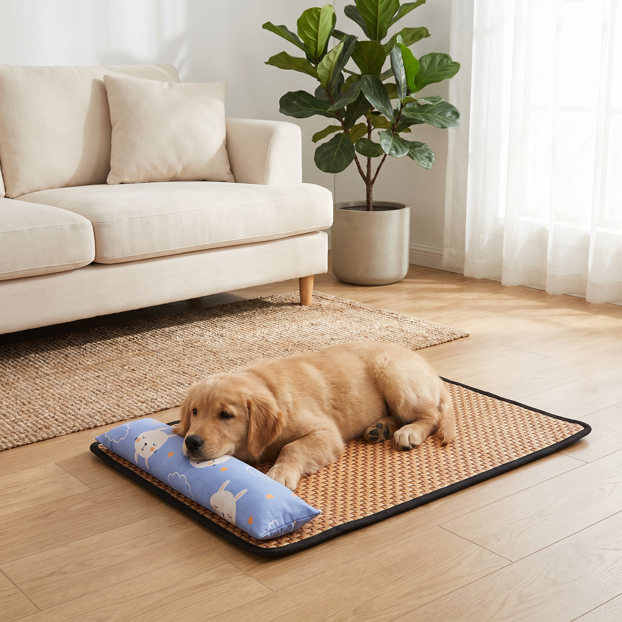 Breathable Rattan Dog Cooling Mat