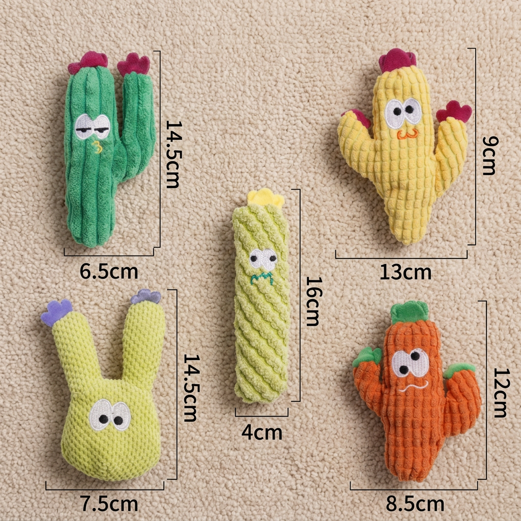 Catnip-Filled Cactus Teeth Cleaning Cat Toy