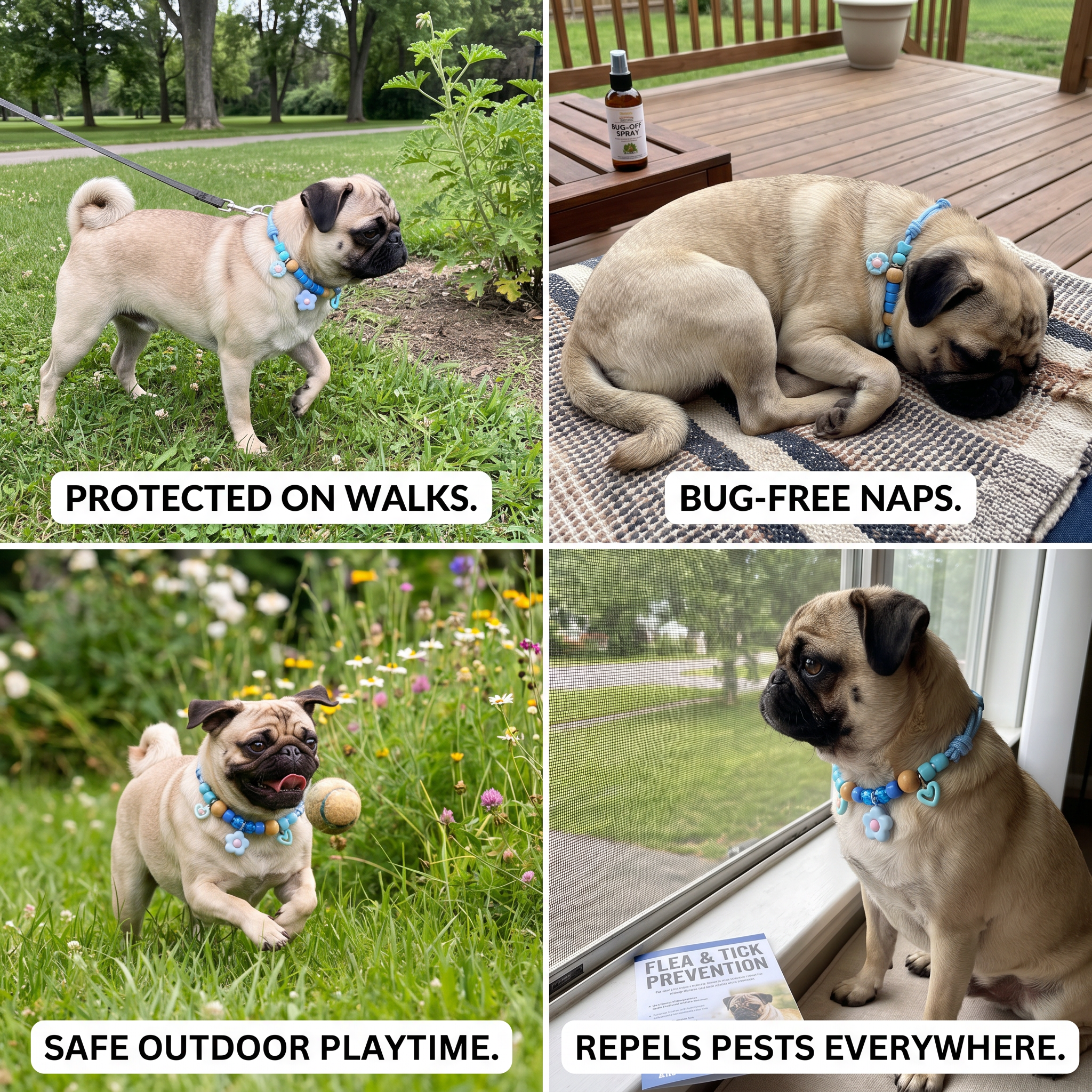 Cute Collar with Insect Repellent for Dogs