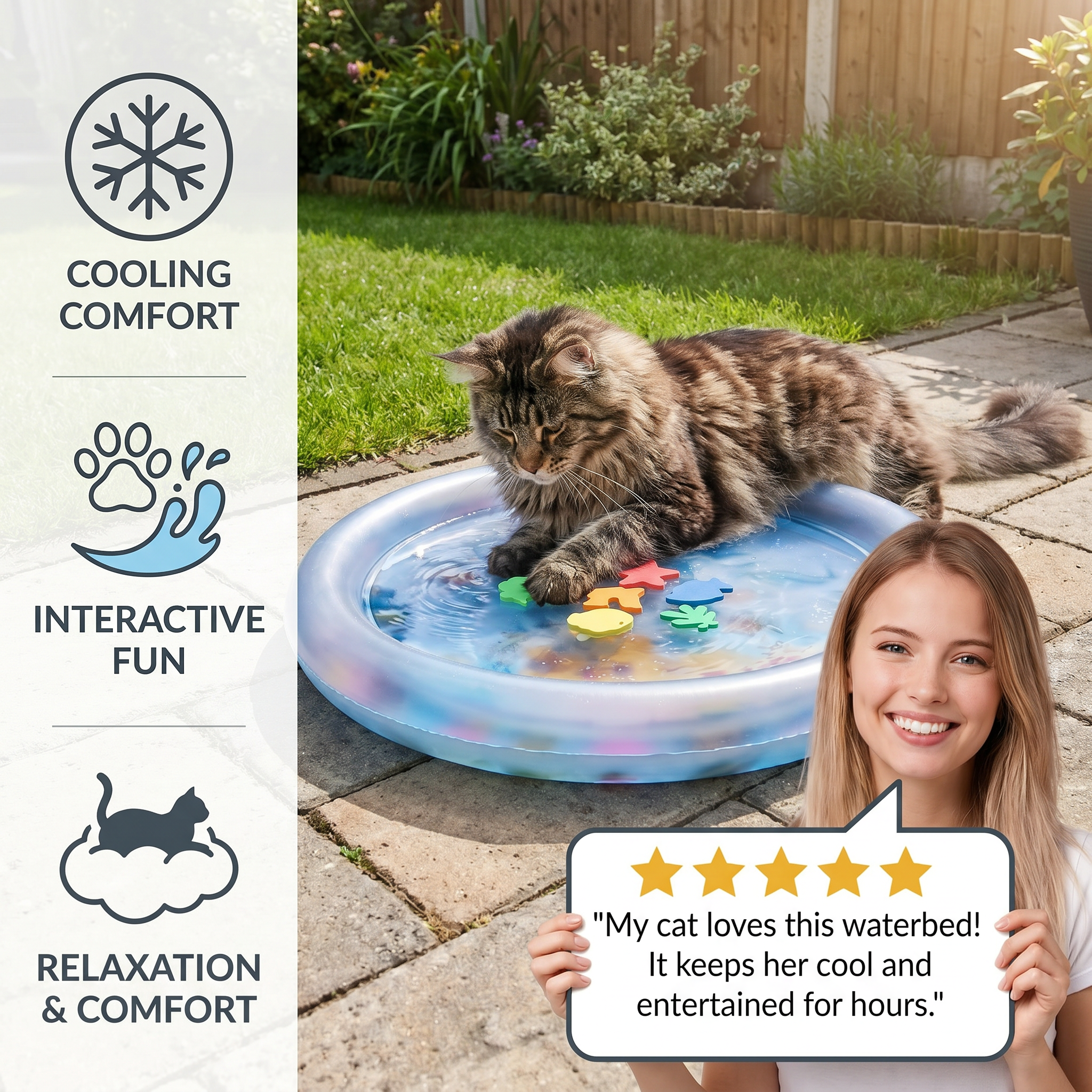 Interactive Cooling Waterbed for Cats 2.0