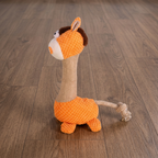 Durable Cotton Rope Teeth Cleaning Plush Dog Toy with Squeaker