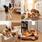 Durable Cotton Rope Teeth Cleaning Plush Dog Toy with Squeaker