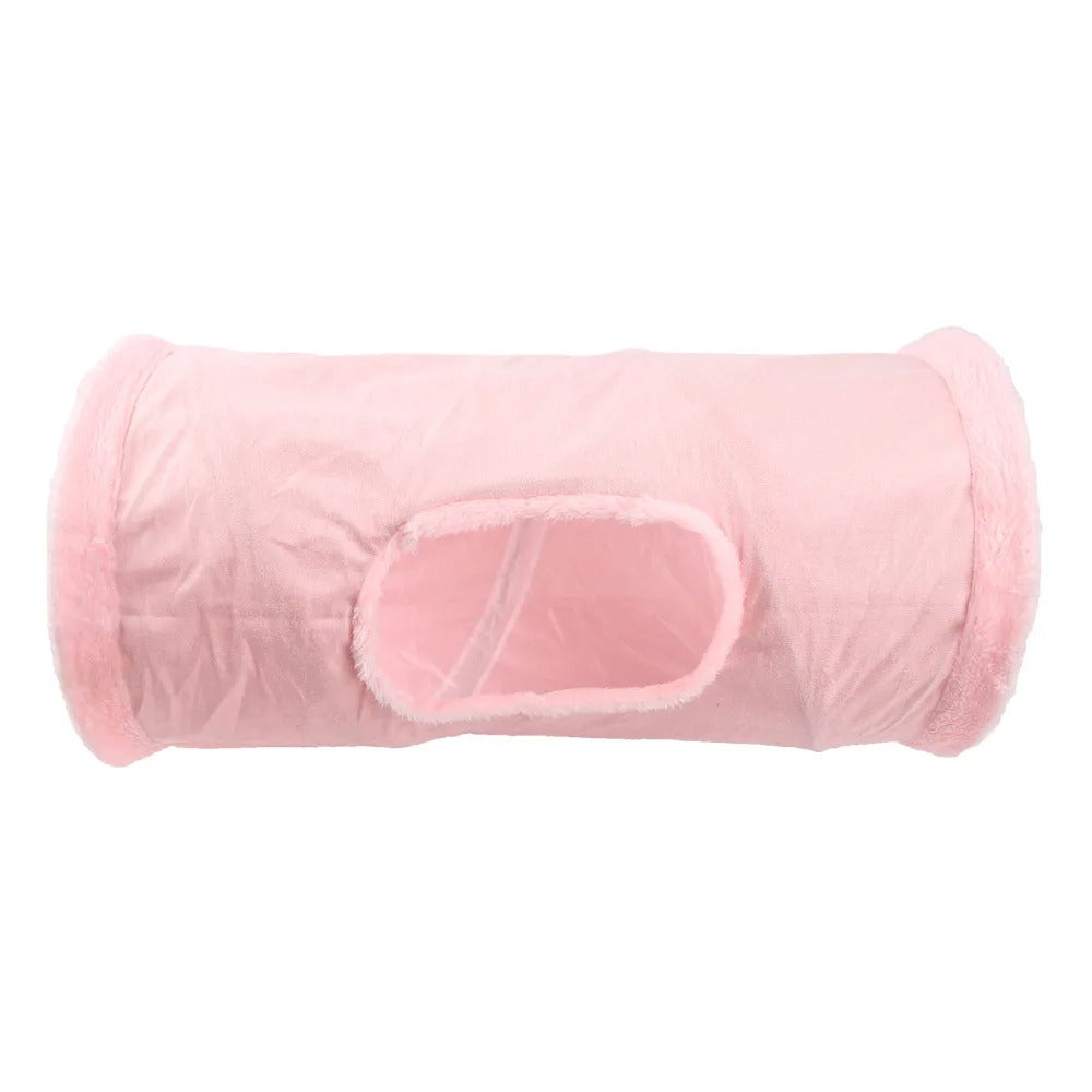 Collapsible Winter Suede Cat Tunnel