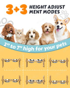 Raised Bamboo Pet Bowls