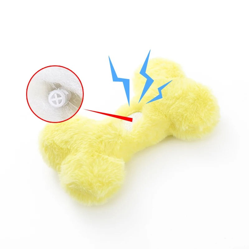 Cute Love Bone Plush Squeaky Dog Toy