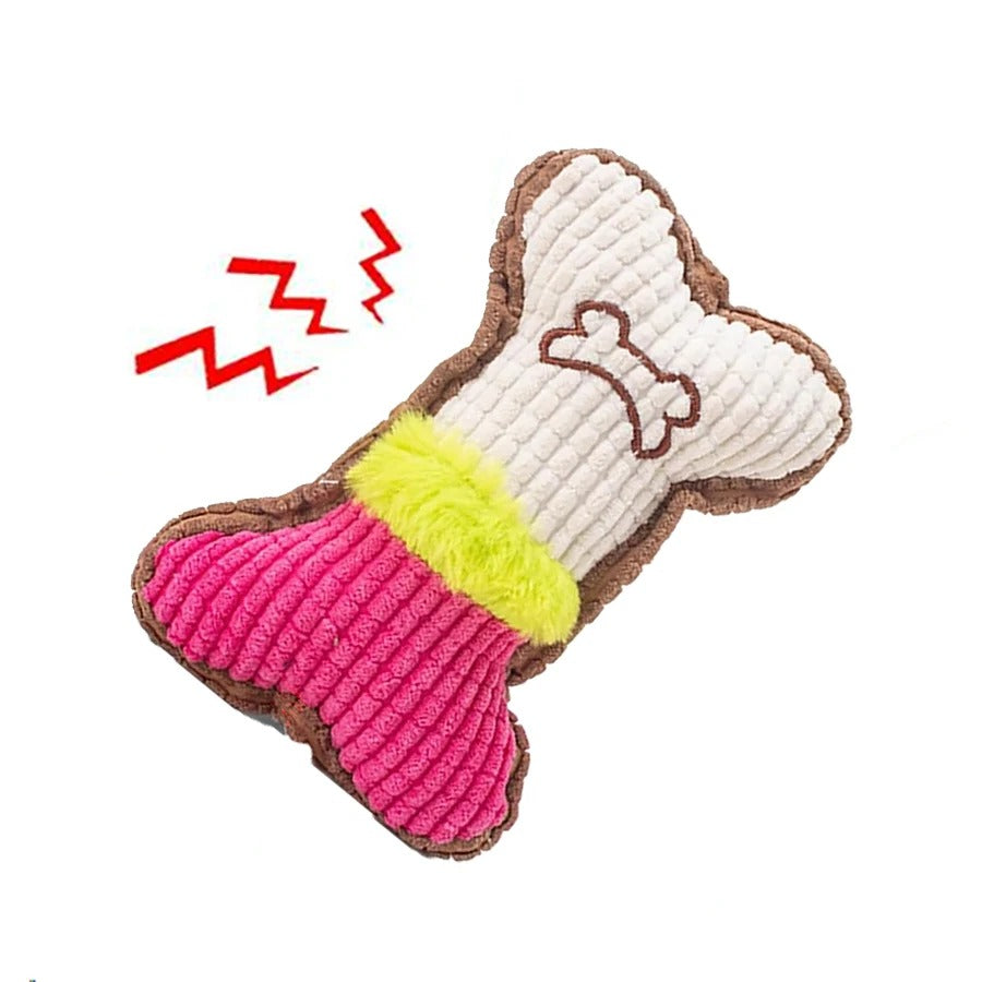 Bone Plush Chew Toy