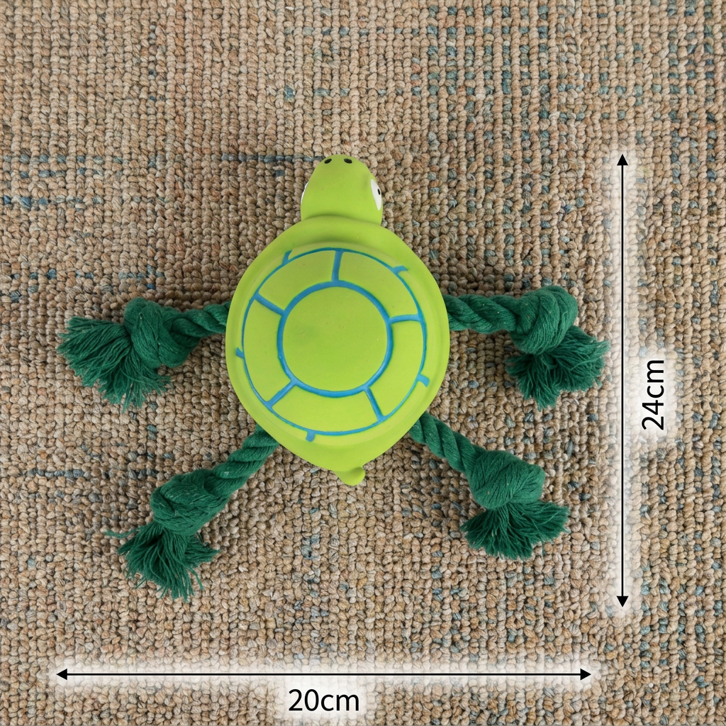 Durable Floating Dental Latex & Rope Dog Toy