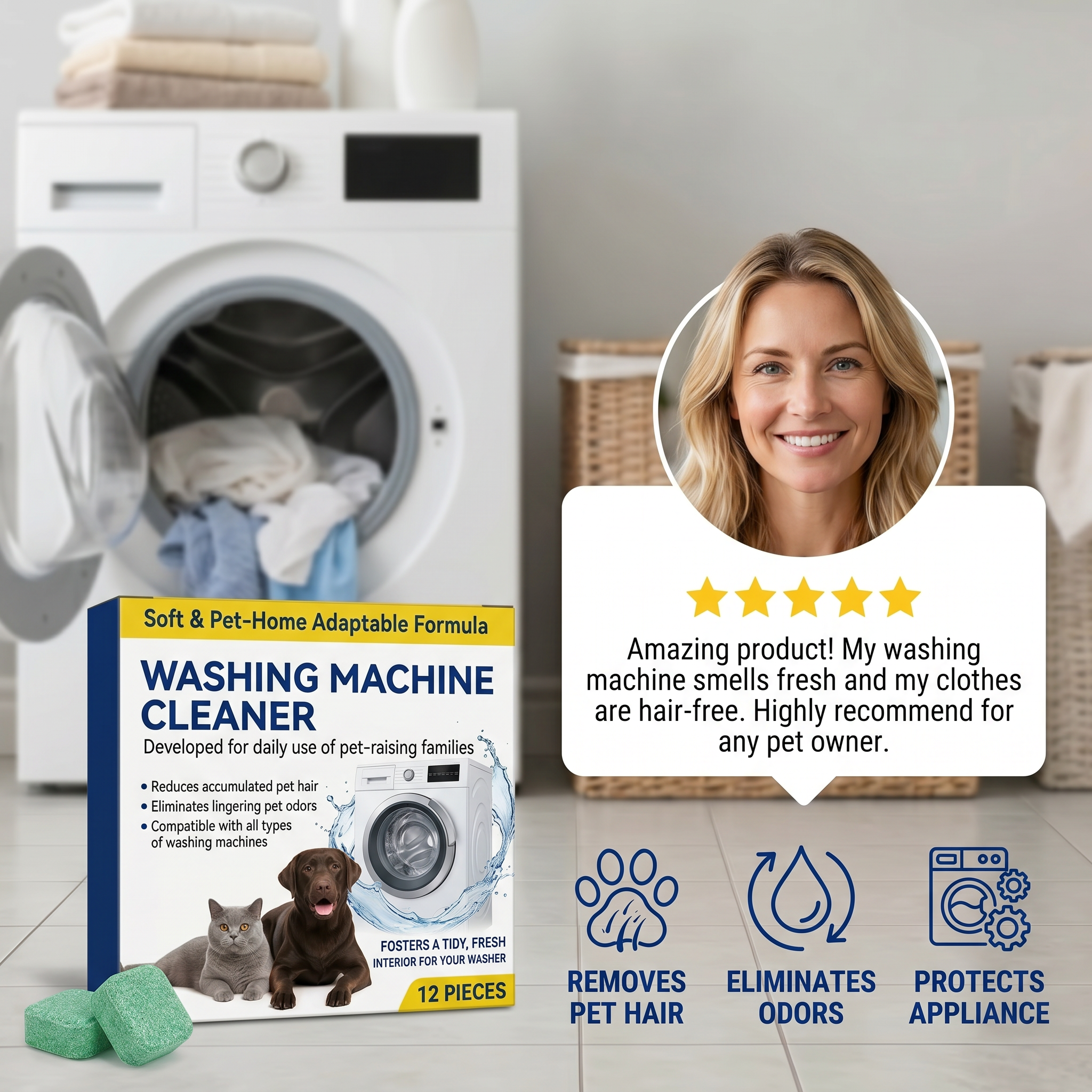Pet Hair Washing Machine Cleaner